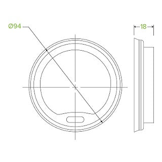 BioPak PLA Lid White