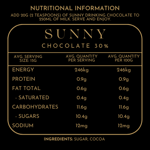 Sunny Products 30% Deluxe Drinking Chocolate 1.5kg